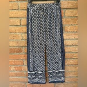 Printed wide leg pants